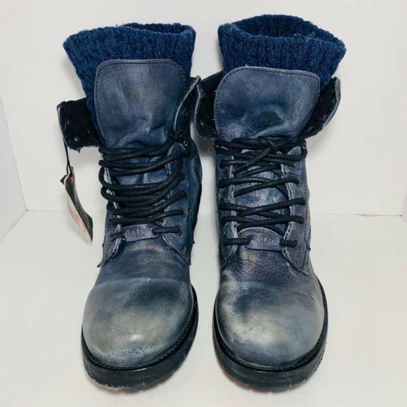 Salsa Jeans Blueish Gray Ribbed Sock Ankle Boots main image 10